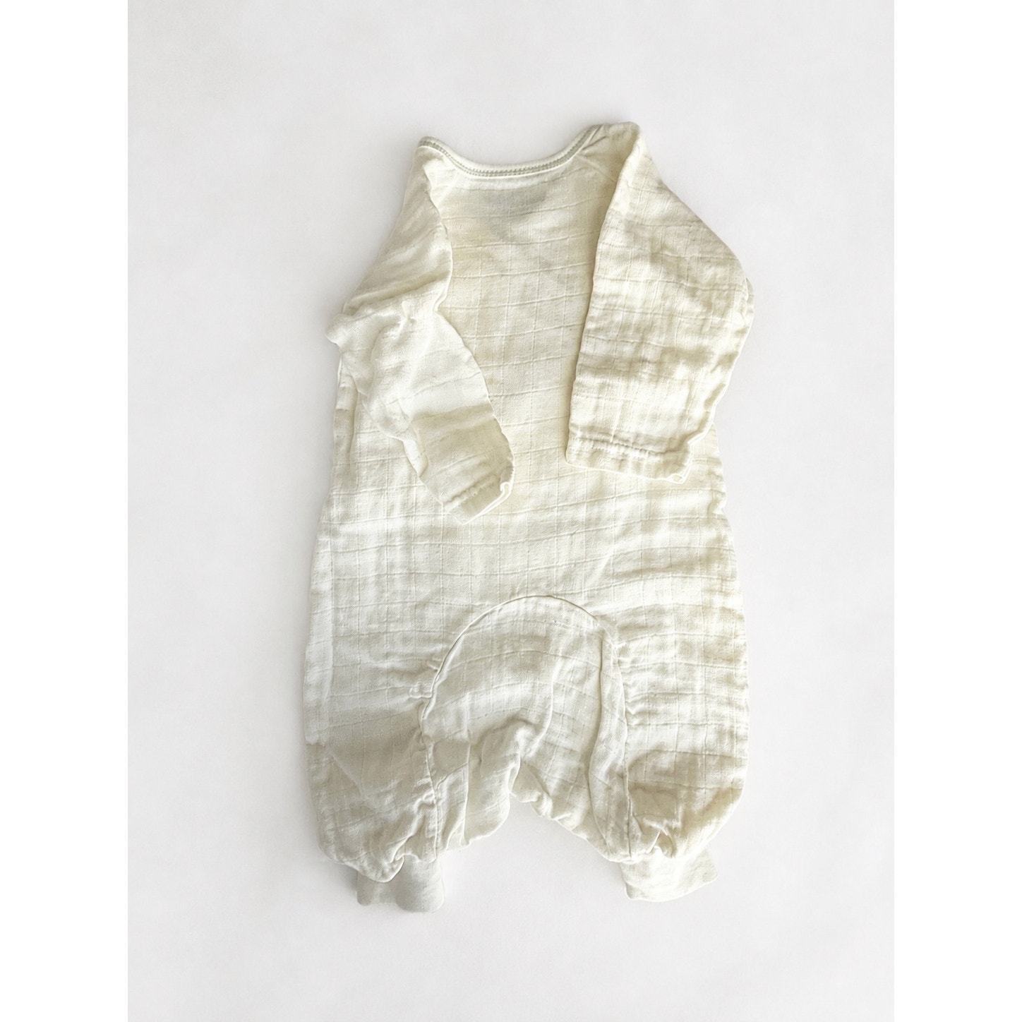 Under The Nile Organic Cotton Baby Kimono Romper 36 Months Cream Never Worn — image 8 of 8